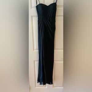 Aidan Mattox Black Strapless Gown